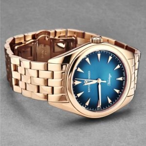 revue thommen men's 'heritage' blue dial stainless steel bracelet automatic watch 21010.2165