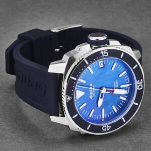 alpina women's 'comtesse' blue dial blue rubber strap quartz watch al 240mpn2vc6