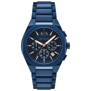 armani exchange | sync chronograph quartz blue dial men's watch ax4189