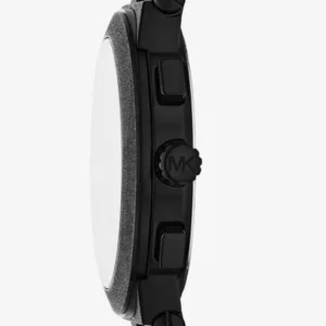 michael kors | oversized billie frosted black tone watch