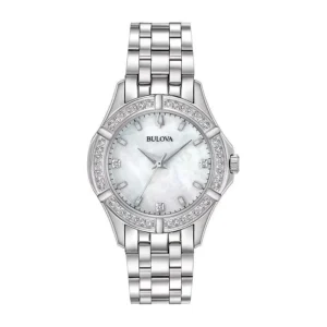 bulova | quartz crystal mop dial ladies watch 96r233