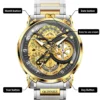 oupinke 3278 mens watch luxury flywheel skeleton automatic mechanical watch 50m waterproof watches for man 316l stainless steel