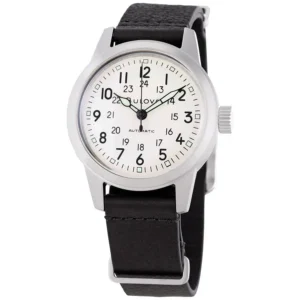 bulova | hack automatic ivory dial men's watch 96a246