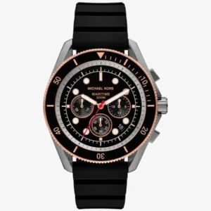 michael kors | oversized maritime gunmetal and silicone watch