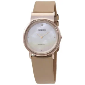 citizen | white mother of pearl dial ladies watch eg7073 16y