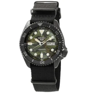 seiko | 5 sports automatic green camouflage dial men's watch srpj37k1