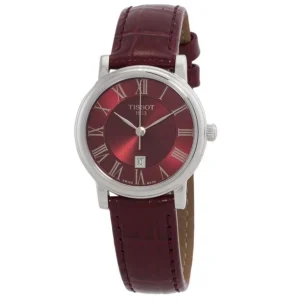 tissot | carson premium quartz red dial ladies watch t122.210.16.373.00